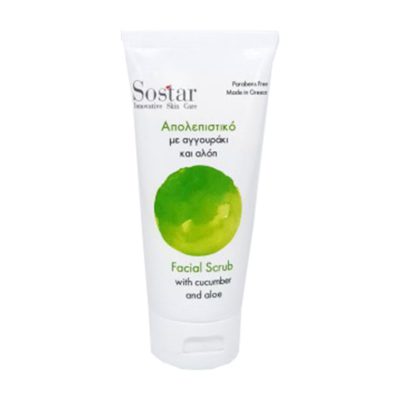 Sostar Focus Facial Scrub with Cucumber & Aloe Απολεπιστικό Προσώπου με Αγγουράκι & Αλόη, 75ml