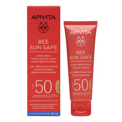 Ενυδατική κρέμα-gel προσώπου με χρώμα SPF50