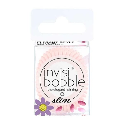 Invisibobble Slim Retro Dreamin Cuter Τhan Υou Pink (3τμχ)