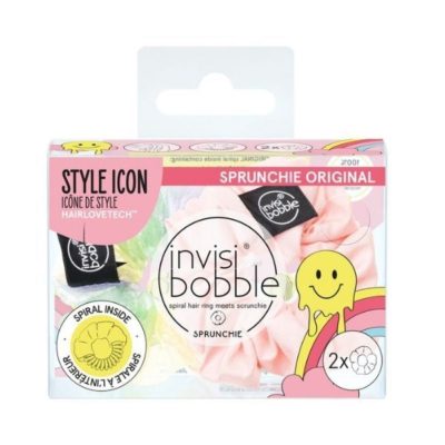 Invisibobble Sprunchie Duo Retro Dreamin Hue-Man Love Λαστιχάκια Μαλλιών 2 τμχ