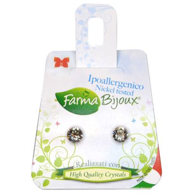 Farma Bijoux Υποαλλεργικά Σκουλαρίκια Κρύσταλλοι 5.3mm (BE 64C01)