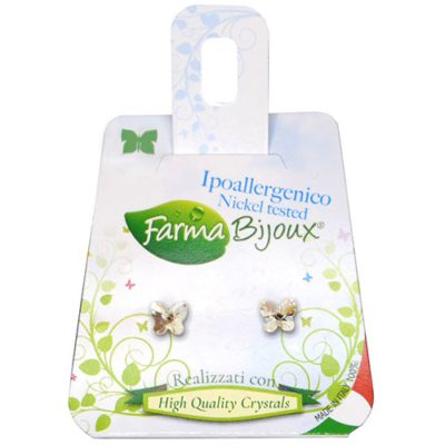 Farma Bijoux Υποαλλεργικά Σκουλαρίκια Πεταλούδα 5mm (BE 45C01)