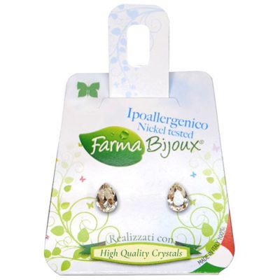 Farma Bijoux Υποαλλεργικά Σκουλαρίκια Σταγόνα 6mm (BE 47C01)