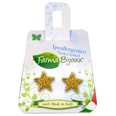 Farma Bijoux Υποαλλεργικά Σκουλαρίκια Χρυσό Αστέρι 10mm (SG616)