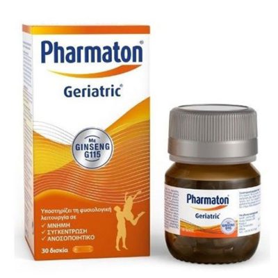 Pharmaton Geriatric Συμπλήρωμα Διατροφής με Ginseng G115 για Ενέργεια και Πνευματική Ευεξία, 30 tabs