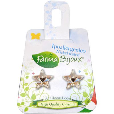 Farma Bijoux Υποαλλεργικά Σκουλαρίκια Κρύσταλλα Αστέρια 10mm (BE41C01)