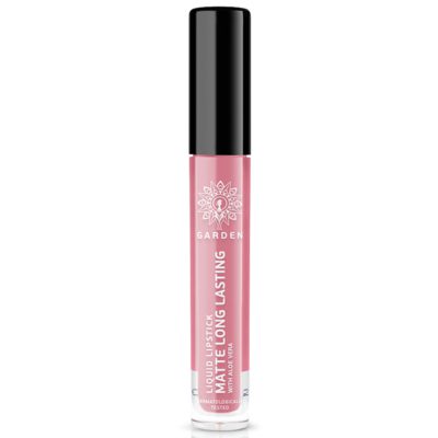 Garden Liquid Lipstick Matte Long Lasting with Aloe Vera 4ml - Perfect Rose 02