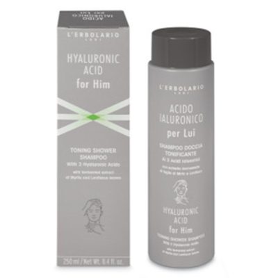 L'Erbolario Acido Ialuronico Ανδρικό Σαμπουάν - Αφρόλουτρο, 250ml