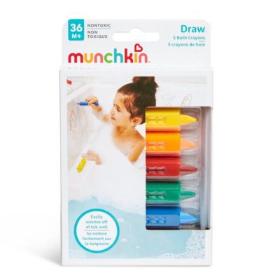Munchkin Bath Time Crayons Πλενόμενους Μαρκαδόρους Μπάνιου, 5τεμ
