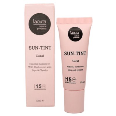 Laouta Sun Tint Coral SPF15 Balm Χειλιών & Ζυγωματικών, 10ml