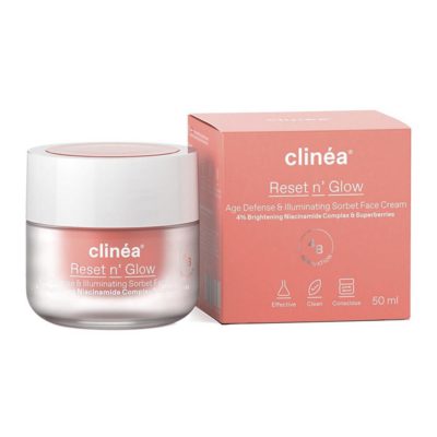 Clinea Reset n' Glow Sorbet Κρέμα Προσώπου Αντιγήρανσης & Λάμψης, 50ml