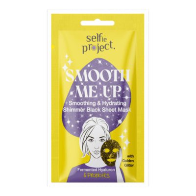 SELFIE PROJECT Μάσκα Προσώπου Υφασμάτινη Shimmer Smooth Golden