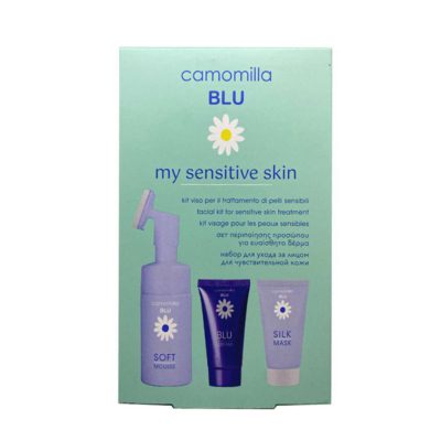 Camomilla Blu My Sensitive Skin Πακέτο με Soft Mousse 100ml, Silk Mask 30ml, Blu Cream 30ml, 1σετ