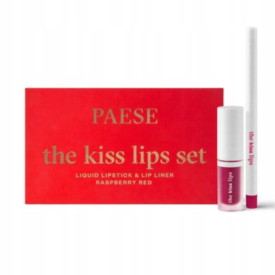 PAESE THE KISS LIPS SET – Liquid Lipstick & Lip Liner – 05 Raspberry Red
