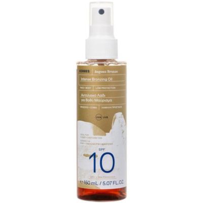 Korres Aegean Bronze Bronzing Dry Touch Oil - Korres Καρυδιά & Καρύδα Αδιάβροχο Αντηλιακό Λάδι Προσώπου και Σώματος SPF10 σε Spray 150ml