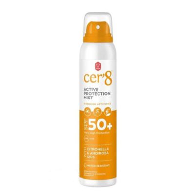 Cer'8 Active Protection Mist Αντηλιακό Υψηλής Προστασίας με Citronella & Andiroba SPF50+, 125ml