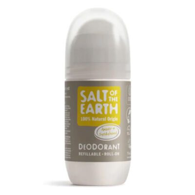 Salt of the Earth Vegan Refillable Roll-On Deodorant Amber & Sandalwood Αποσμητικό Επαναγεμιζόμενο, 75ml
