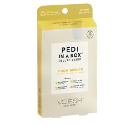 VOESH Pedi in a Box Lemon Deluxe 4 Steps, Πακέτο Περιποίησης Ποδιών με Άρωμα Λεμόνι σε 4 βήματα