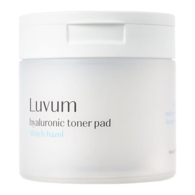 Luvum Witch Hazel Hyaluronic Toner Pad Τόνωση για Ακνεϊκές & Ευαίσθητες Επιδερμίδες 60 Τεμάχια