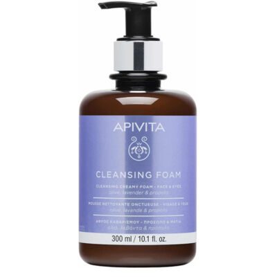 Apivita Cleansing Foam Κρεμώδης Αφρός Καθαρισμού για Πρόσωπο & Μάτια, 300ml