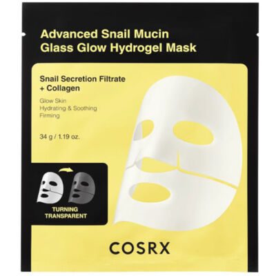 Cosrx Advanced Snail Mucin Glass Glow Hydrogel Mask Μάσκα Προσώπου για Λάμψη, 1τεμ