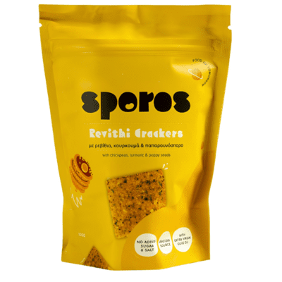 Sporos Revithi Crackers με Ρεβύθια & Κουρκουμά & Παπαρουνόσπορο, 100g
