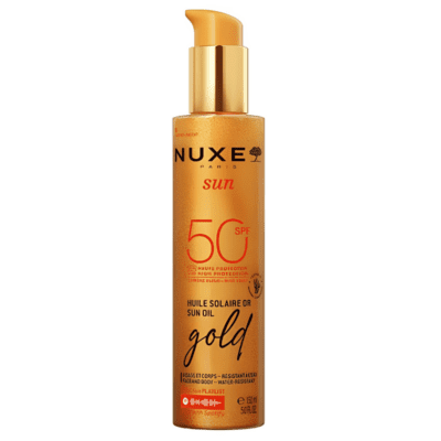 Nuxe Sun Oil Gold High Protection Αδιάβροχο Αντηλιακό Λάδι Προσώπου & Σώματος SPF50, 150ml