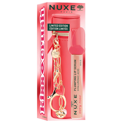 Nuxe Limited Edition Very Rose Lip Plumping Serum για Όγκο Χειλιών, 8ml & Θήκη Μπρελόκ, 1τεμ, 1σετ