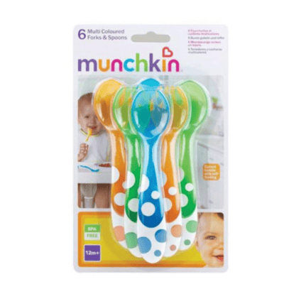 Munchkin Multi Coloured Forks & Spoons Σετ Κουταλοπίρουνα 12m+, 6τεμ