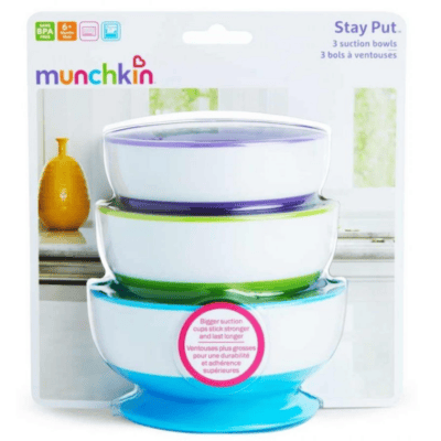 Munchkin Stay Put Σετ Μπολ με Βεντούζα, 3τεμ