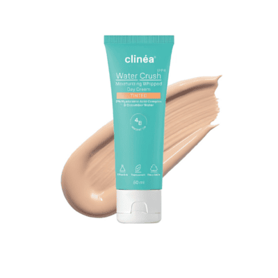 Clinea Water Crush Moisturising Whipped Day Cream Tinted SPF15 Ενυδατική Κρέμα Ημέρας με Χρώμα, 50ml